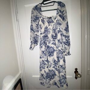 OPT - Anthro Brand - Floral Blue and White Women's Dress
